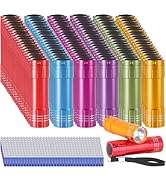 KunHe 120 Pack Small Mini Cheep Flashlights for Kids Bulk with Batteries Aluminum LED Flashlight ...