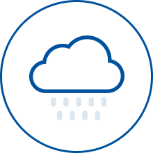Icon of cloud and rain