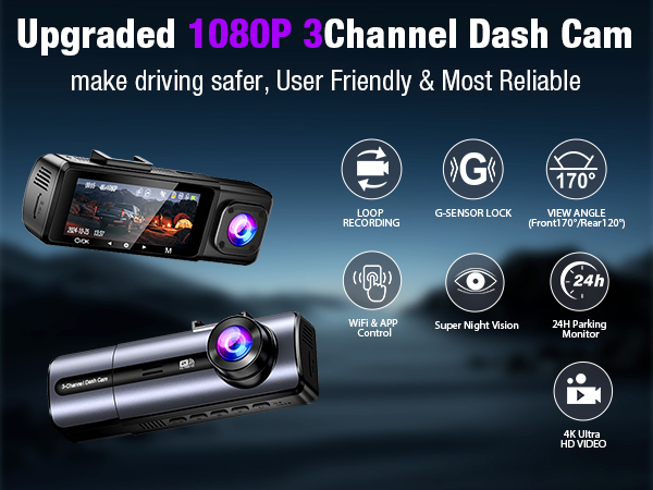 3 channel dashcam