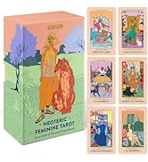 Wyspell Feminine Tarot Card Deck – Borderless Tarot Cards with with Meanings on Them - Guide Book...
