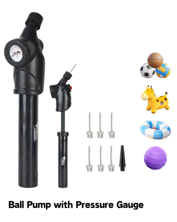 Ball Pump with Pressure Gauge