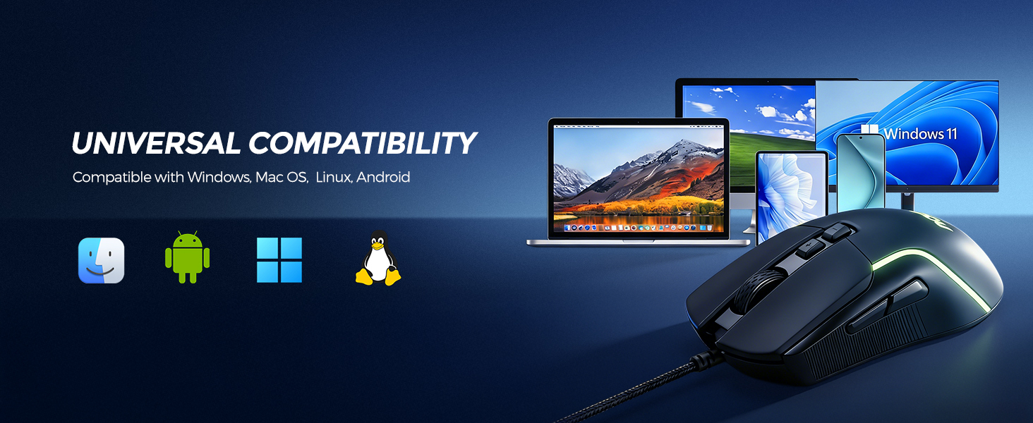 aoc corded gaming mouse