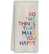 COWEB Motivational Gifts Kitchen Towels - Do The Things That Make You Happy, Inspirational Gifts ...