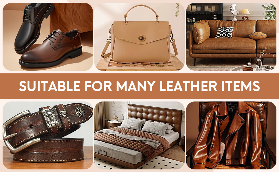Suitable for leather items