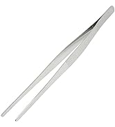 Adecco LLC Kitchen tweezer Stainless Steel, Long tweezer with Precision Serrated Tips for Surgica...