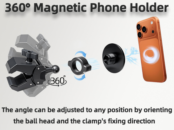 Magneti c Phone Mount for Stroller, Exercise Bike