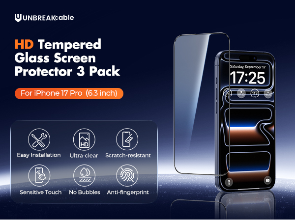 for iphone 17 pro screen protector