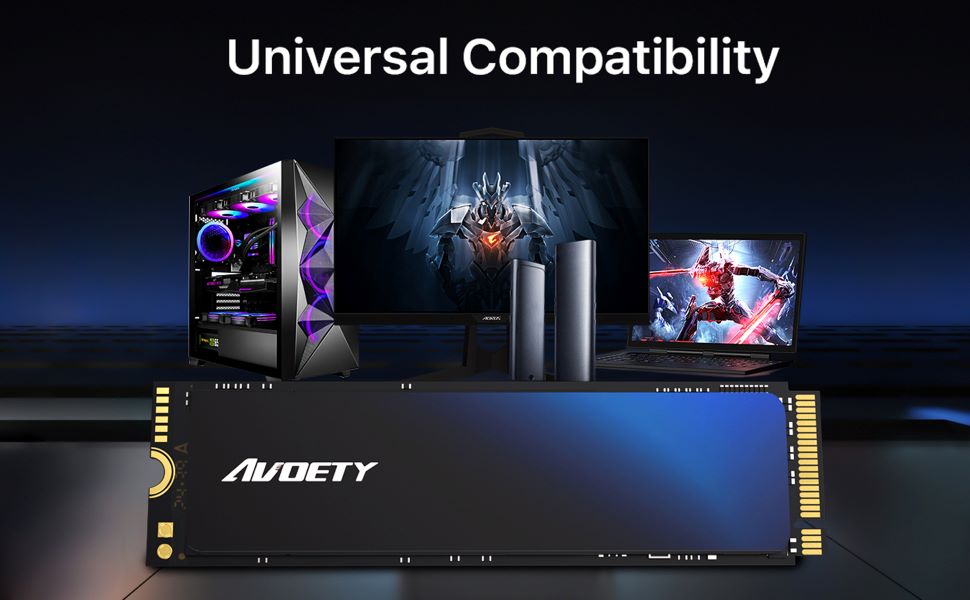 Compatible with desktops, laptops, all-in-ones, and SSD enclosures