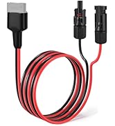 ZEHGCH Solar Panel Connector 50A with 10AWG Heavy-Duty Tinned Copper Extension Charge Cable for S...
