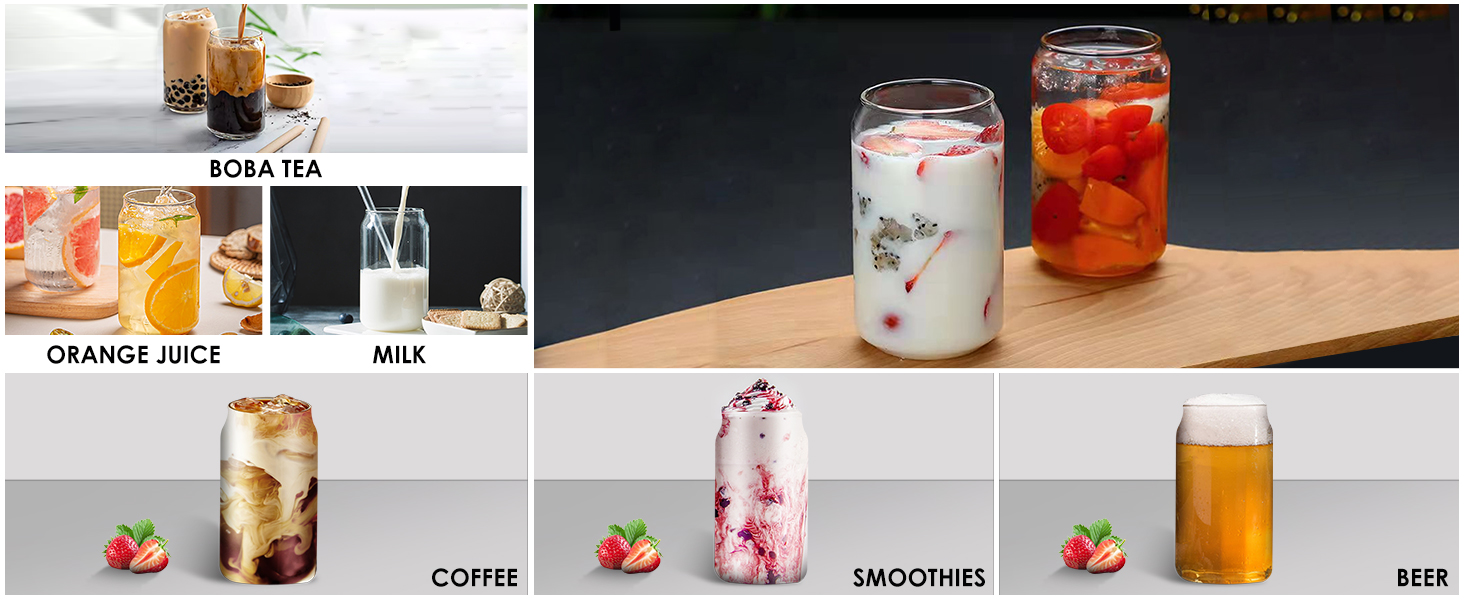 glass tumbler with straw and lid