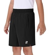 Runhit Boys' Athletic Shorts Quick Dry Running Shorts for Youth Kids Lightweight Basketball Socce...