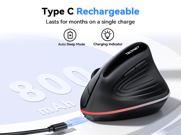 rechargeable ergonomic mouse