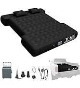Umbrauto Truck Bed Air Mattress with Built in Pump for 5.5-5.8ft Short Beds, Upgraded Peach-Skin ...