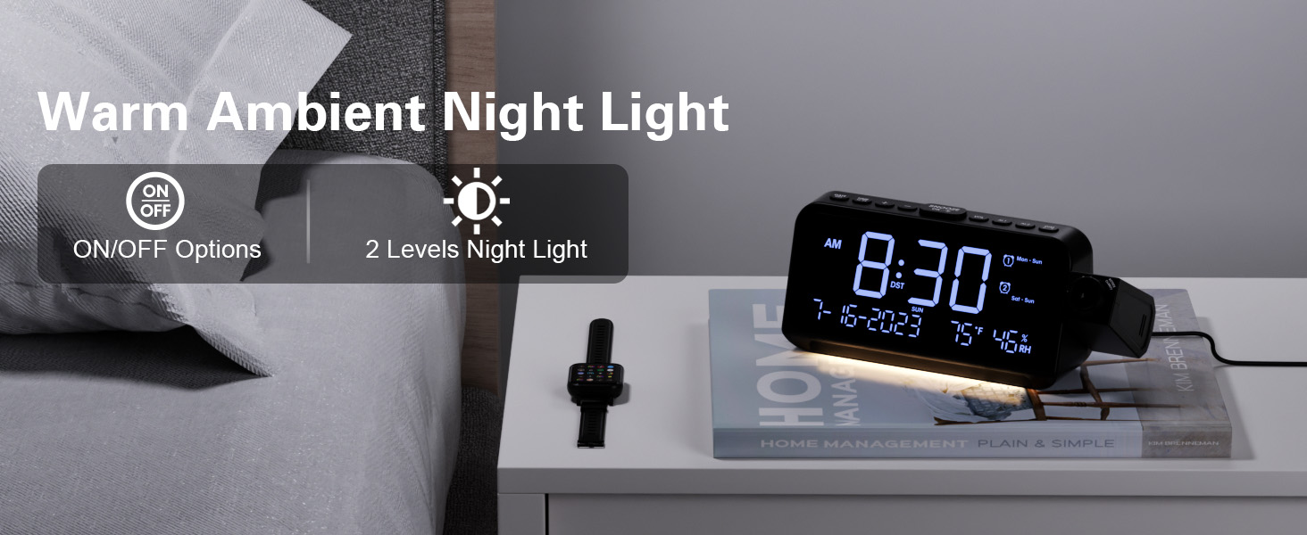 alarm clock with light