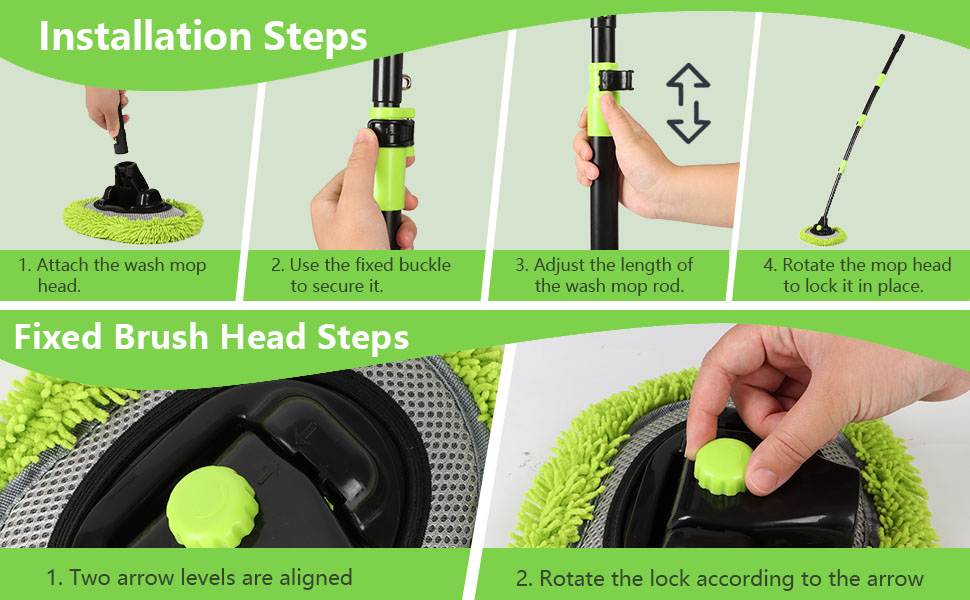 4 Sections Car Cleaning Mop 4