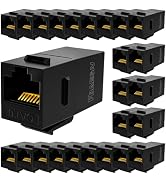PBAEGAV CAT6 RJ45 Keystone Couplers,25 Pack UTP Ethernet Keystone Jack Female to Female for Cat6/...