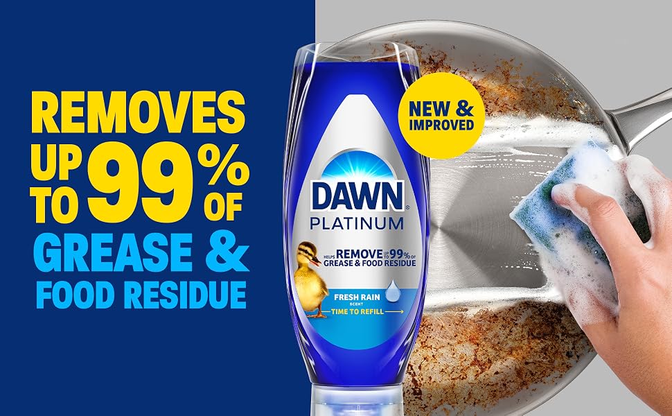 New &amp;amp; Improved. Removes up to 99% of grease &amp;amp; food residue.