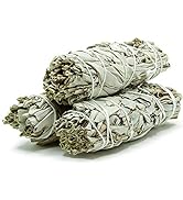 GloFX White Sage Bundle - 3 Pack - 4 Inches Sustainably Harvested California Smudge Stick Wand fo...