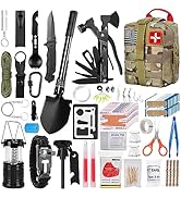 ABPIR Emergency Survival First Aid Kit, Tactical Trauma Kit with 170PCS Essential Tactical Gear E...