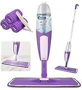 Spray Mop for Floor Cleaning - SEVENMAX Microfiber Floor Mop with 550ML Refillable Bottle 3 Washa...