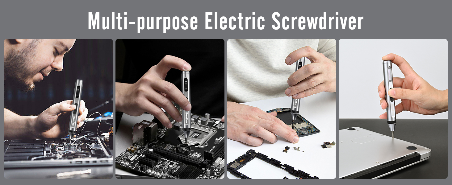 Multi-purpose small electric precision screwdriver set