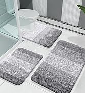 3 Pieces Bath Rugs Set