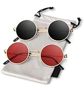 Sunier Round Sunglasses Men Women Shades Polarized Hippie Lennon Retro Circle UV400 Sun Glasses