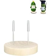 SGIBYN 2PC Crochet Product Holder,Wooden Double Needle Mini Crochet Product Stand, Miniature Acti...