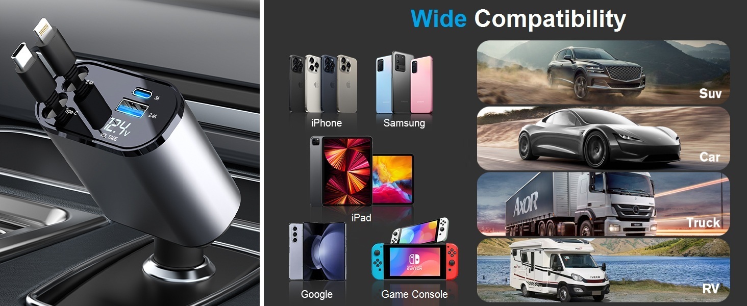 car cigarette lighter USB charger