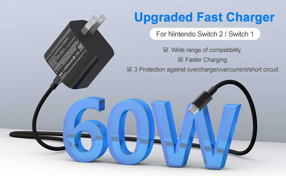 60W Nintendo Switch Charger