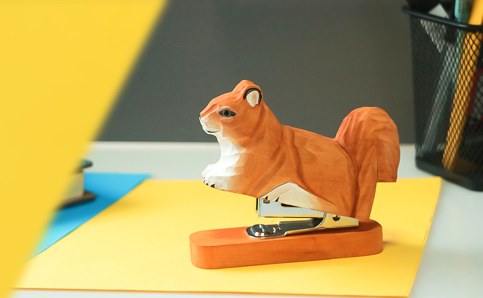 Wooden Animal Stapler, Squirrel