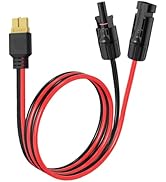 GRZWAYS Solar to XT60 Charge Extension Cable 2Ft Solar Connector to XT60 Adapter Cable for Solar ...