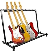 Kuyal Guitar Stand,Multi-Guitar Display Rack Folding Stand Band Stage Bass Acoustic Guitar, Black...