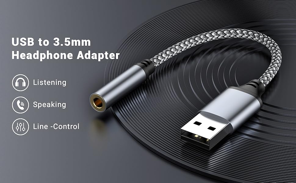 usb to audio jack adapter