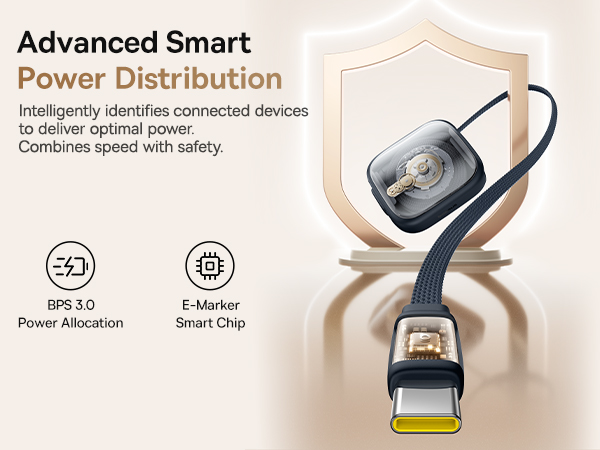 Baseus Retractable USB C Cable 3ft