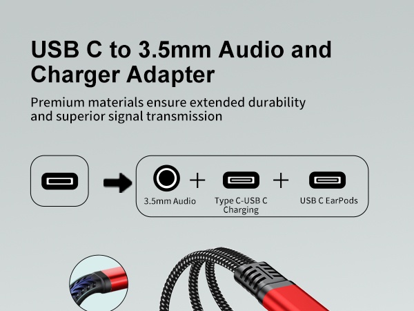 3.5mm to usb c