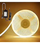 EverBright Warm White Flexible LED Strip Lights Waterproof IP68 with 5A Power Adapter 12V Led Lig...