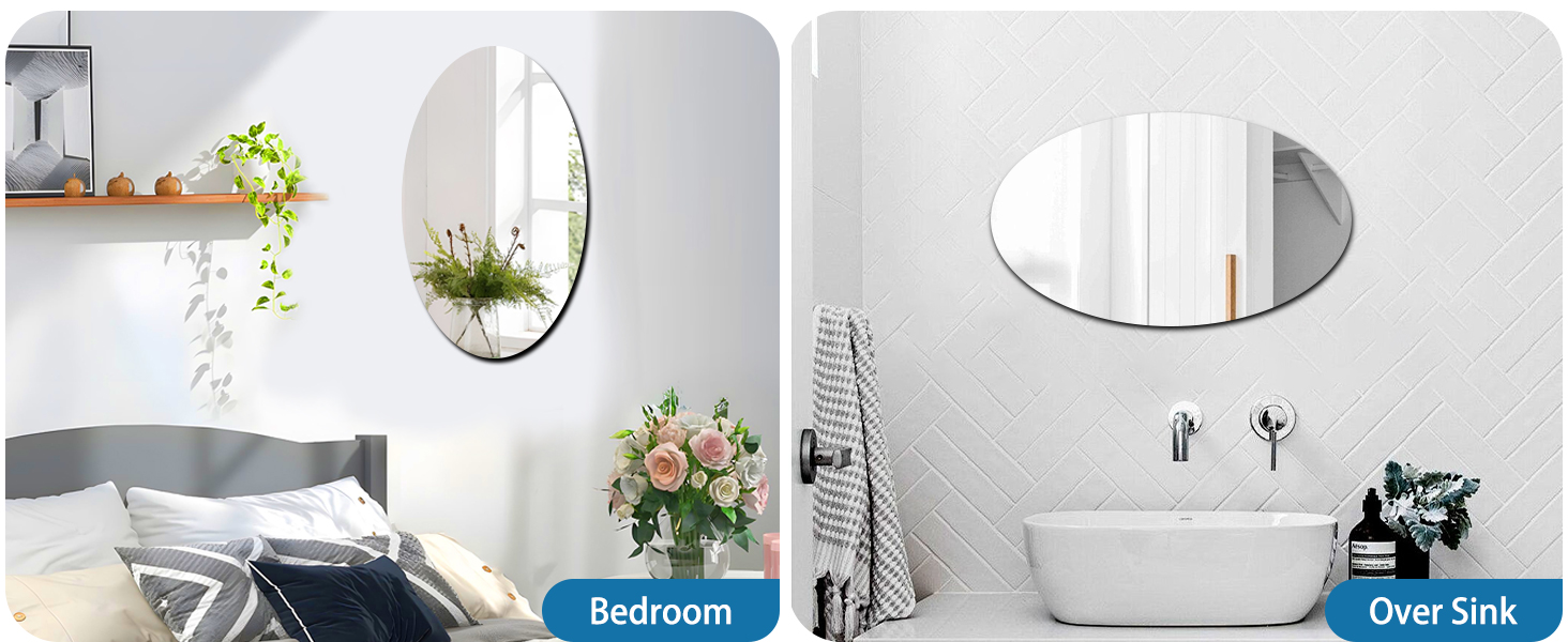 Frameless Oval Mirror