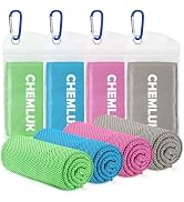 CHEMLUK Cooling Towels for Neck and Face: Instant Cool Towel for Hot Weather UPF 50 Quick Dry Mic...