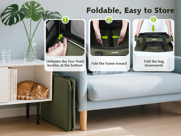 Pecute Expandable Pet Carrier Airline Approved Dog Cat Carrier