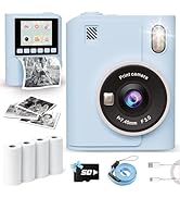 Instant Print Camera for Kids, 1080P Instant Digital Print Cameras for Toddler, Portable Toy for ...