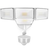 LUTEC 84W 9500LM LED Security Light Motion Sensor Outdoor Lights with Night Light, 4 Head LED Flo...