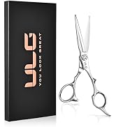 ULG Professional Hair Cutting Scissors 6.7”, Japanese 440C Stainless Steel, Barber Shears with Ad...