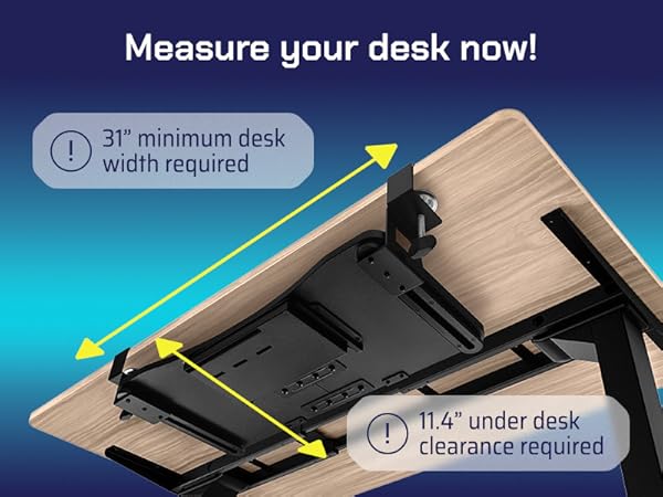 large keyboard tray under desk