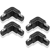 GINTOOYUN SAE Polarity Reverse Adapter 90 Degree Angled SAE Male to Male Adapter Connectors Quick...