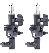 WELLMAKING 2PCS U Shape Tilt Adapter Swivel Mount Umbrella Holder Light Stand with Standard 1/4 t...