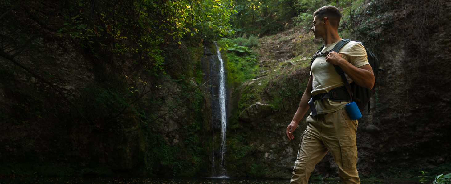 hiking trail speaker portable bluetooth lightweight backpack outdoor travel compact portable sound