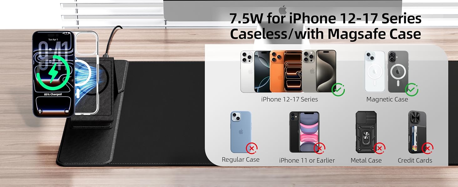 wireless charging desk mat