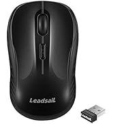 LeadsaiL Wireless Mouse Silent 2.4G USB Computer Mouse Compact Optical Cordless Mouse Mini Quiet ...