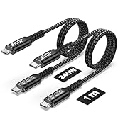 JBTOP USB Data Cable(3.3FT, 2packs) 80Gbps Data Transfer, Bandwidth for 16K/Dual 8K, 240W, Braide...